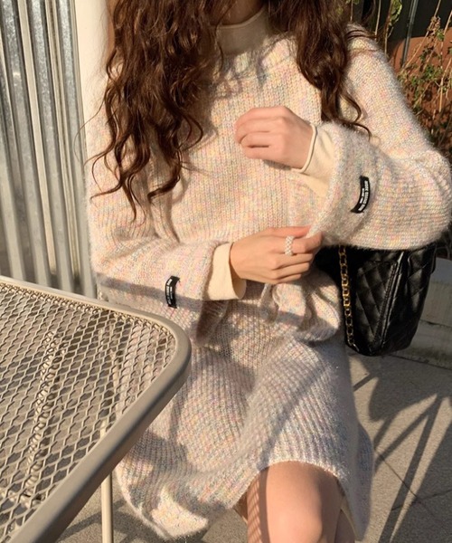 ENLIKE(エンリケ)の「マルチカラーニットワンピ(ワンピース・レディース・ブルー系その他/グレー系その他/ホワイト系その他・FREE)」の22枚目の写真