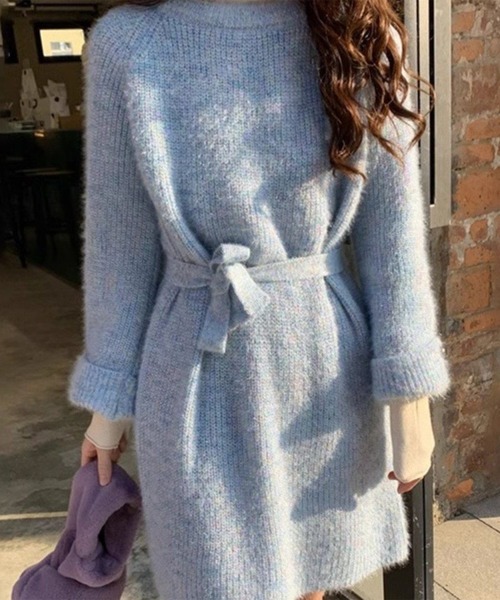 ENLIKE(エンリケ)の「マルチカラーニットワンピ(ワンピース・レディース・ブルー系その他/グレー系その他/ホワイト系その他・FREE)」の15枚目の写真