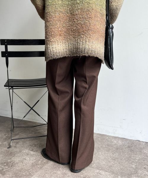 CPCM（シーピーシーエム）の「【低身長/高身長】ウールライクタックスラックス（スラックス・レディース・ブラウン/イエロー系その他/ブラック/チャコールグレー・MT/MEDIUM）」の6枚目の写真