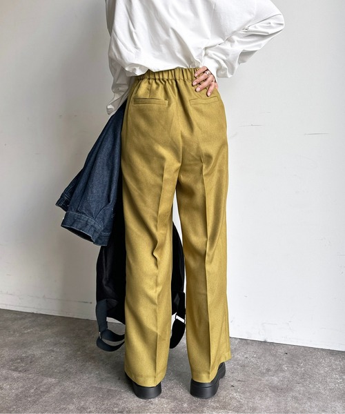 CPCM（シーピーシーエム）の「【低身長/高身長】ウールライクタックスラックス（スラックス・レディース・ブラウン/イエロー系その他/ブラック/チャコールグレー・MT/MEDIUM）」の9枚目の写真