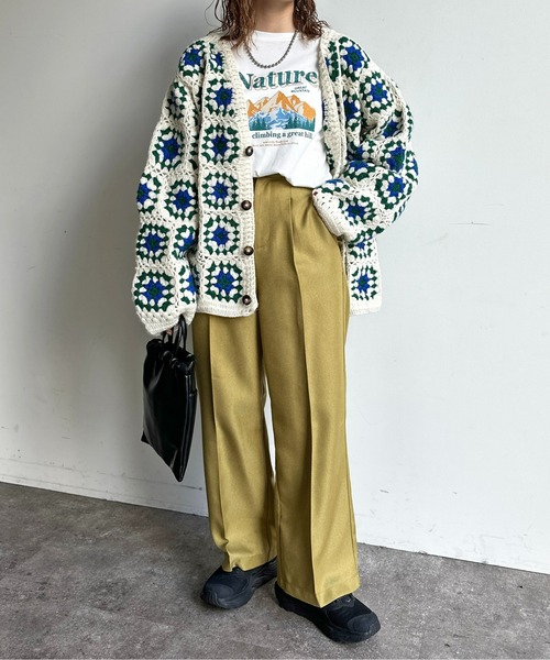 CPCM（シーピーシーエム）の「【低身長/高身長】ウールライクタックスラックス（スラックス・レディース・ブラウン/イエロー系その他/ブラック/チャコールグレー・MT/MEDIUM）」の16枚目の写真