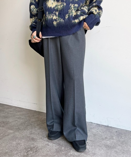 CPCM（シーピーシーエム）の「【低身長/高身長】ウールライクタックスラックス（スラックス・レディース・ブラウン/イエロー系その他/ブラック/チャコールグレー・MT/MEDIUM）」の17枚目の写真