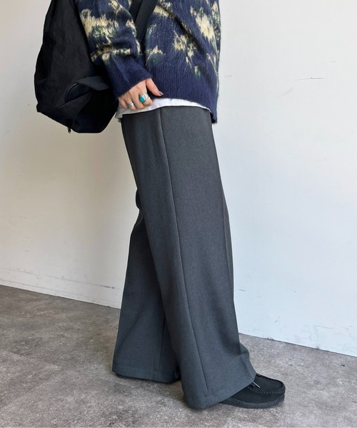 CPCM（シーピーシーエム）の「【低身長/高身長】ウールライクタックスラックス（スラックス・レディース・ブラウン/イエロー系その他/ブラック/チャコールグレー・MT/MEDIUM）」の21枚目の写真