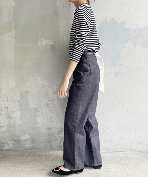 Spick & Span（スピックアンドスパン）の「レザーコンビデニム