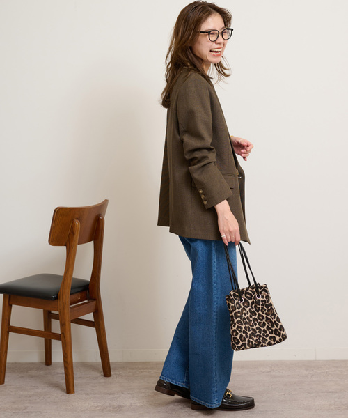JOURNAL STANDARD relume(ジャーナルスタンダード レリューム)の「《追加2》シャークツイードテーラドジャケット(テーラードジャケット・レディース・ブラウン・36/38)」の5枚目の写真