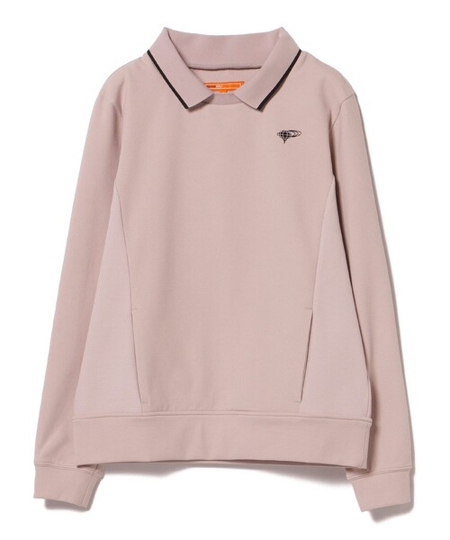 【速乾/伸縮性】BEAMS GOLF ORANGE LABEL / 襟付き 切り替えプルオーバー