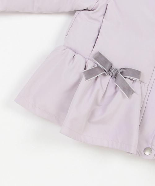 petit main（プティマイン）の「ペプラムダウンジャケット（ブルゾン・キッズ・ラベンダー/ライトベージュ/ネイビー・110cm/120cm/130cm/80ｃｍ/90cm/100cm）」の21枚目の写真