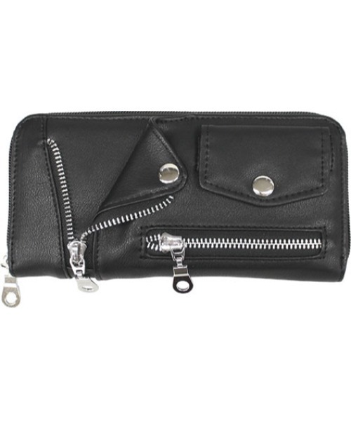 DEVICE(デバイス)の「ライダースジャケット デザイン ラウンド長財布 ウォレット(財布・メンズ・ブラック・FREE)」の17枚目の写真