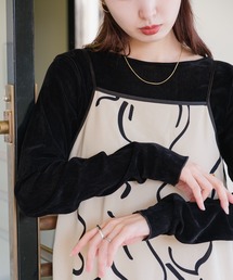 Kastane | ベロアチュールロンTEE(Tシャツ/カットソー)