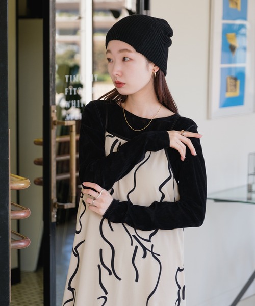 Kastane（カスタネ）の「ベロアチュールロンTEE（Tシャツ/カットソー