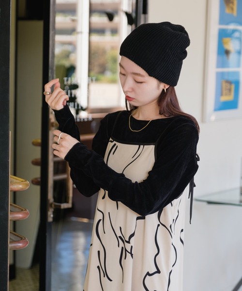 Kastane（カスタネ）の「ベロアチュールロンTEE（Tシャツ/カットソー・レディース・ブラック/ピンク/アイボリー/ライトグレー・FREE）」の8枚目の写真