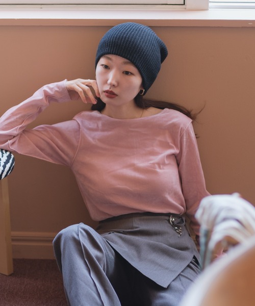 Kastane（カスタネ）の「ベロアチュールロンTEE（Tシャツ/カットソー・レディース・ブラック/ピンク/アイボリー/ライトグレー・FREE）」の21枚目の写真