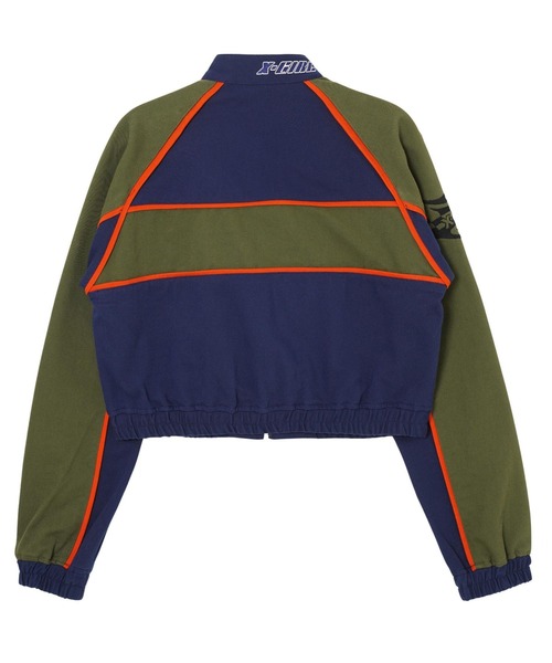 X-girl（エックスガール）の「RACING JACKET（ブルゾン・レディース・ブラック/ネイビー・M/S）」の3枚目の写真