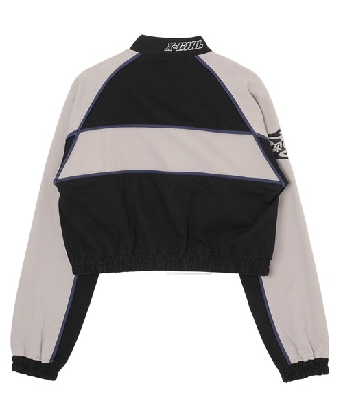 X-girl（エックスガール）の「RACING JACKET（ブルゾン・レディース・ブラック/ネイビー・M/S）」の4枚目の写真