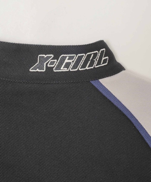 X-girl（エックスガール）の「RACING JACKET（ブルゾン・レディース・ブラック/ネイビー・M/S）」の9枚目の写真