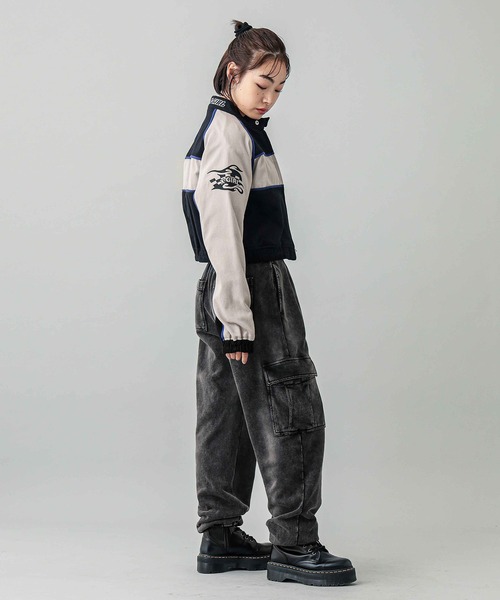 X-girl（エックスガール）の「RACING JACKET（ブルゾン・レディース・ブラック/ネイビー・M/S）」の22枚目の写真