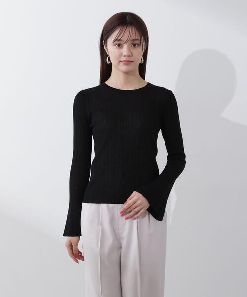 PROPORTION BODY DRESSING（プロポーションボディドレッシング）の「ランダムリブシアーフレアスリーブニット / 1214170105（ニット/セーター・レディース・ブラック/ピンク/ホワイト系その他・FREE）」の11枚目の写真