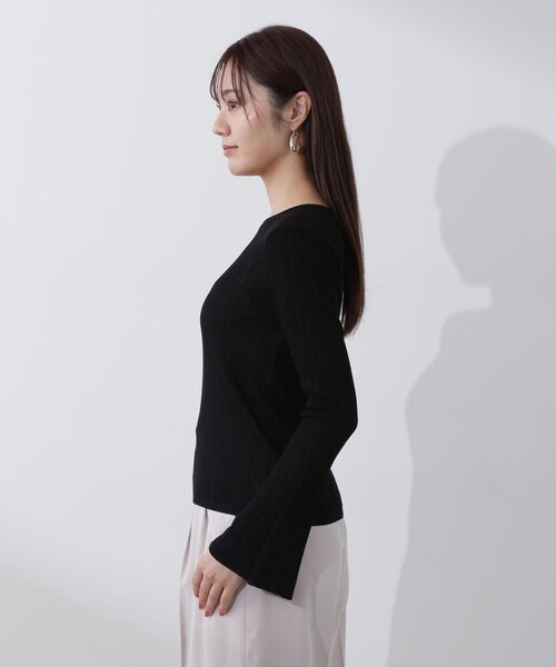PROPORTION BODY DRESSING（プロポーションボディドレッシング）の「ランダムリブシアーフレアスリーブニット / 1214170105（ニット/セーター・レディース・ブラック/ピンク/ホワイト系その他・FREE）」の14枚目の写真