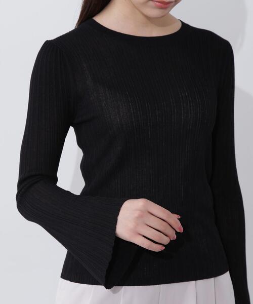PROPORTION BODY DRESSING（プロポーションボディドレッシング）の「ランダムリブシアーフレアスリーブニット / 1214170105（ニット/セーター・レディース・ブラック/ピンク/ホワイト系その他・FREE）」の17枚目の写真