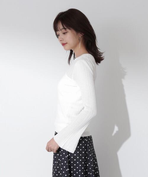 PROPORTION BODY DRESSING（プロポーションボディドレッシング）の「ランダムリブシアーフレアスリーブニット / 1214170105（ニット/セーター・レディース・ブラック/ピンク/ホワイト系その他・FREE）」の18枚目の写真