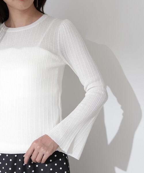 PROPORTION BODY DRESSING（プロポーションボディドレッシング）の「ランダムリブシアーフレアスリーブニット / 1214170105（ニット/セーター・レディース・ブラック/ピンク/ホワイト系その他・FREE）」の9枚目の写真