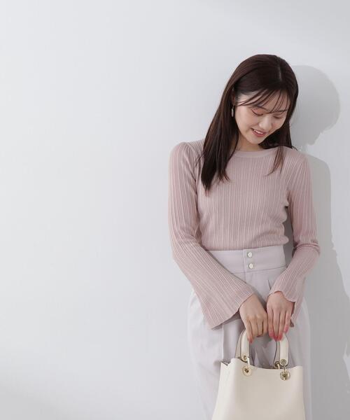 PROPORTION BODY DRESSING（プロポーションボディドレッシング）の「ランダムリブシアーフレアスリーブニット / 1214170105（ニット/セーター・レディース・ブラック/ピンク/ホワイト系その他・FREE）」の13枚目の写真