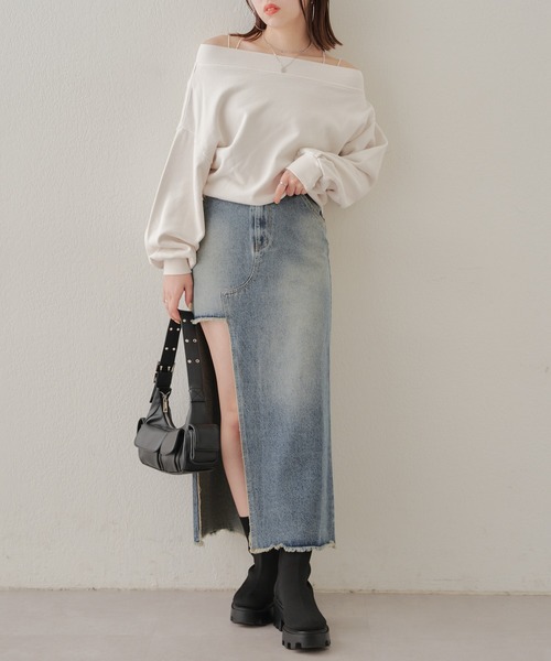 Chico（チコ）の「ピグメントオフショルスウェット（スウェット・レディース・ブルー/ピンク/ホワイト/グレー・FREE）」の15枚目の写真