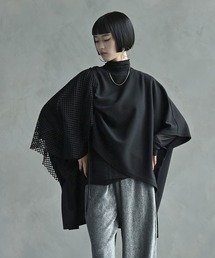 fundamine シャーリングメッシュポンチョ