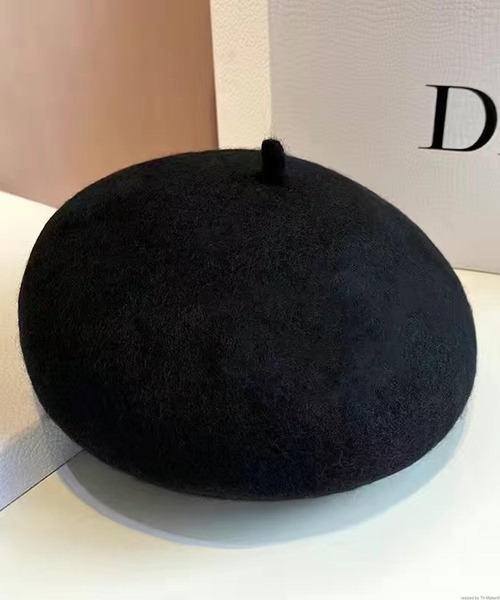 TONE SELECT GOODS（トーンセレクトグッズ）の「pur chouchou/ベレー帽  P4107（ハンチング/ベレー帽・レディース・ブラック/グレー/ベージュ/アイボリー・FREE）」の3枚目の写真