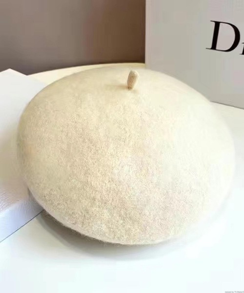 TONE SELECT GOODS（トーンセレクトグッズ）の「pur chouchou/ベレー帽  P4107（ハンチング/ベレー帽・レディース・ブラック/グレー/ベージュ/アイボリー・FREE）」の5枚目の写真