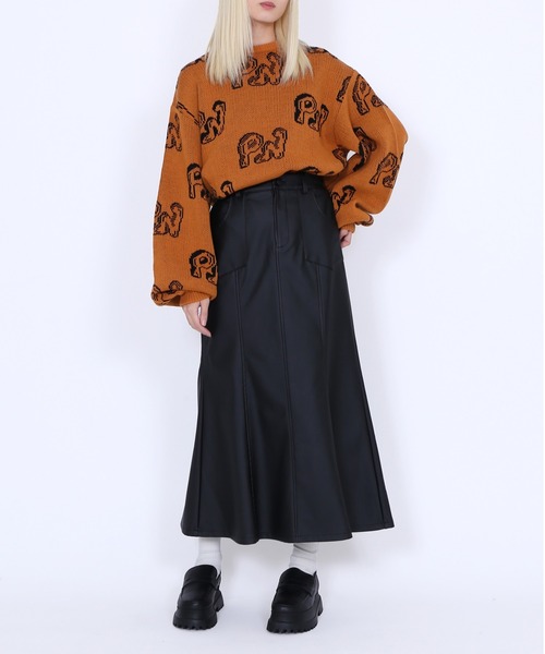 PUNYUS（プニュズ）の「合皮マーメイドスカート（スカート・レディース・ブラック・4/3/2/1）」の11枚目の写真