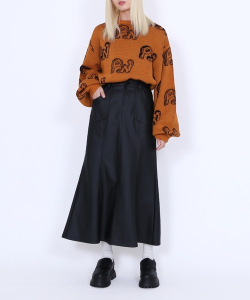 PUNYUS（プニュズ）の「合皮マーメイドスカート（スカート・レディース・ブラック・4/3/2/1）」の10枚目の写真