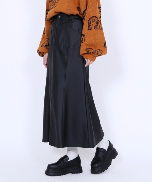 PUNYUS（プニュズ）の「合皮マーメイドスカート（スカート・レディース・ブラック・4/3/2/1）」の2枚目の写真