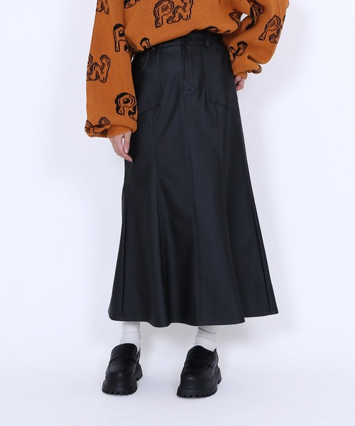 PUNYUS（プニュズ）の「合皮マーメイドスカート（スカート・レディース・ブラック・4/3/2/1）」の9枚目の写真