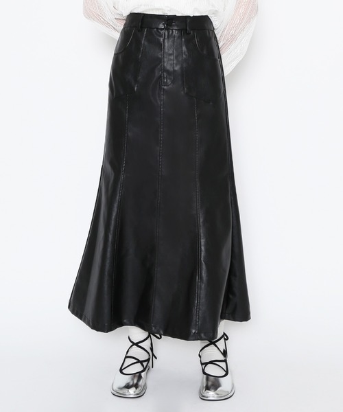 PUNYUS（プニュズ）の「合皮マーメイドスカート（スカート・レディース・ブラック・4/3/2/1）」の16枚目の写真