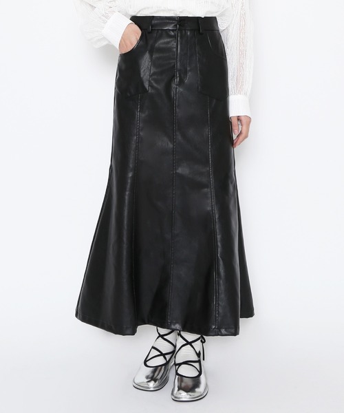PUNYUS（プニュズ）の「合皮マーメイドスカート（スカート・レディース・ブラック・4/3/2/1）」の17枚目の写真