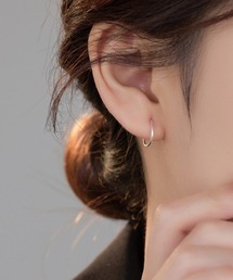 2連 ミニフープピアス シンプル