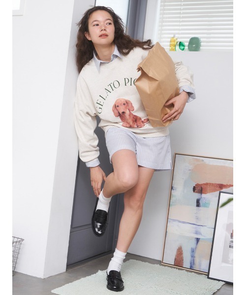 gelato pique（ジェラートピケ）の「ストライプシャツ（ルームウェア