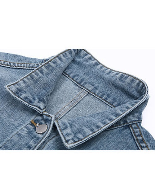 Miniministore(ミニミニストア)の「デニムベスト ジレ レディース 重ね着(ベスト・レディース・サックスブルー/ブラック・FREE)」の19枚目の写真