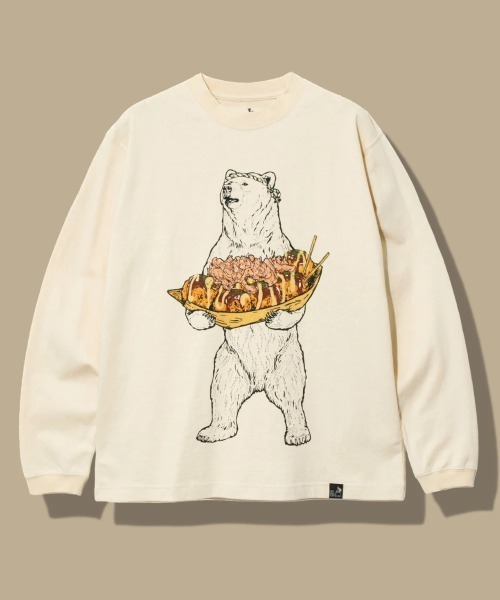 USA/C たこ焼きクマ ロングスリーブTEE（Tシャツ/カットソー）｜go slow caravan（ゴースローキャラバン） 5,720円