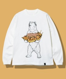 go slow caravan | USA/C たこ焼きクマ ロングスリーブTEE(Tシャツ/カットソー)