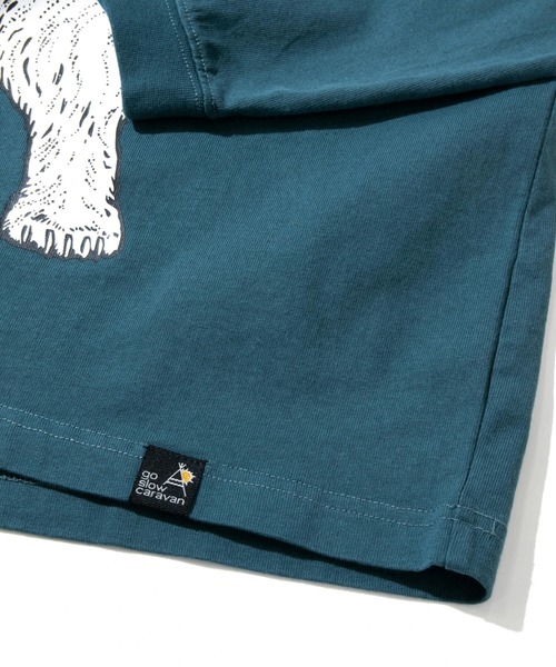 go slow caravan（ゴースローキャラバン）の「USA/C たこ焼きクマ ロングスリーブTEE（Tシャツ/カットソー・メンズ・ホワイト/ブルーグリーン/ナチュラル・SMALL/MEDIUM/LARGE/X-LARGE）」の9枚目の写真