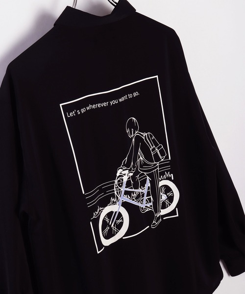 WESTSEA(ウエストシー)の「The Tasogare Girl / 黄昏ガール とろみシャツ 長袖(シャツ/ブラウス・メンズ・ホワイト/ブラック/ブルー系その他/ホワイト系その他/ブラック系その他/ブルー・L/M)」の1枚目の写真