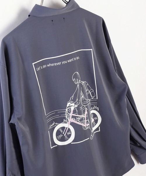 WESTSEA(ウエストシー)の「The Tasogare Girl / 黄昏ガール とろみシャツ 長袖(シャツ/ブラウス・メンズ・ホワイト/ブラック/ブルー系その他/ホワイト系その他/ブラック系その他/ブルー・L/M)」の6枚目の写真