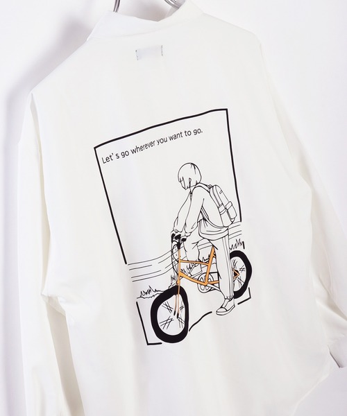 WESTSEA(ウエストシー)の「The Tasogare Girl / 黄昏ガール とろみシャツ 長袖(シャツ/ブラウス・メンズ・ホワイト/ブラック/ブルー系その他/ホワイト系その他/ブラック系その他/ブルー・L/M)」の9枚目の写真