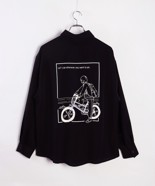 WESTSEA(ウエストシー)の「The Tasogare Girl / 黄昏ガール とろみシャツ 長袖(シャツ/ブラウス・メンズ・ホワイト/ブラック/ブルー系その他/ホワイト系その他/ブラック系その他/ブルー・L/M)」の22枚目の写真