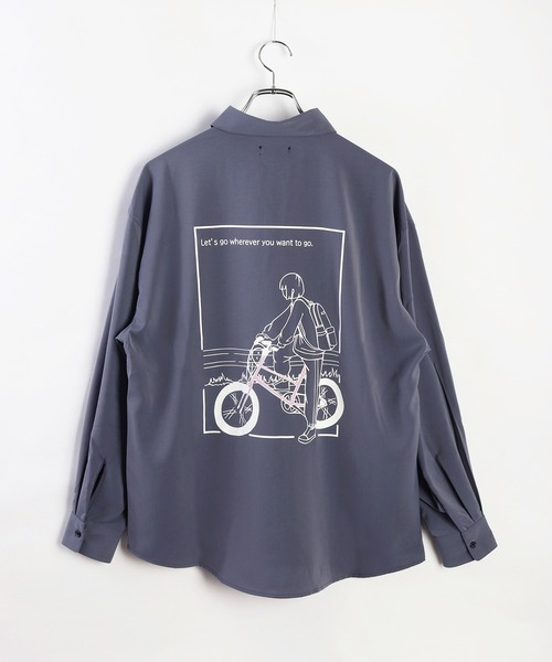 WESTSEA(ウエストシー)の「The Tasogare Girl / 黄昏ガール とろみシャツ 長袖(シャツ/ブラウス・メンズ・ホワイト/ブラック/ブルー系その他/ホワイト系その他/ブラック系その他/ブルー・L/M)」の17枚目の写真