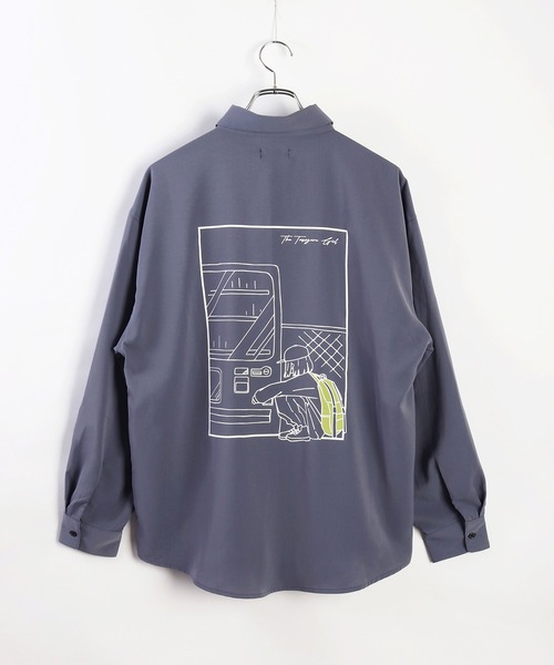 WESTSEA(ウエストシー)の「The Tasogare Girl / 黄昏ガール とろみシャツ 長袖(シャツ/ブラウス・メンズ・ホワイト/ブラック/ブルー系その他/ホワイト系その他/ブラック系その他/ブルー・L/M)」の14枚目の写真