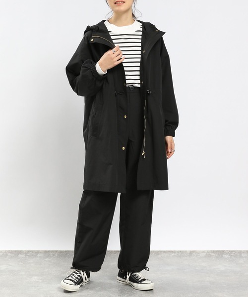 GLOBAL WORK Smile Seed Store（グローバルワーク スマイルシードストア）の「撥水ＵＶロングブルゾン/994483（ブルゾン・レディース・ブラック/アイボリー・MEDIUM/LARGE/X-LARGE/SMALL）」の6枚目の写真