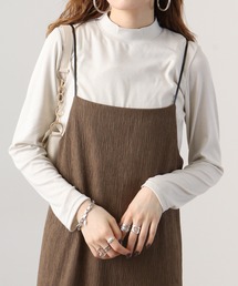PAGE ONE ガーゼフライスハイネック長袖Tシャツ
